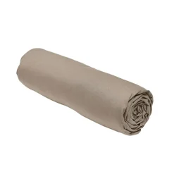 Drap housse 180x200 jersey taupe