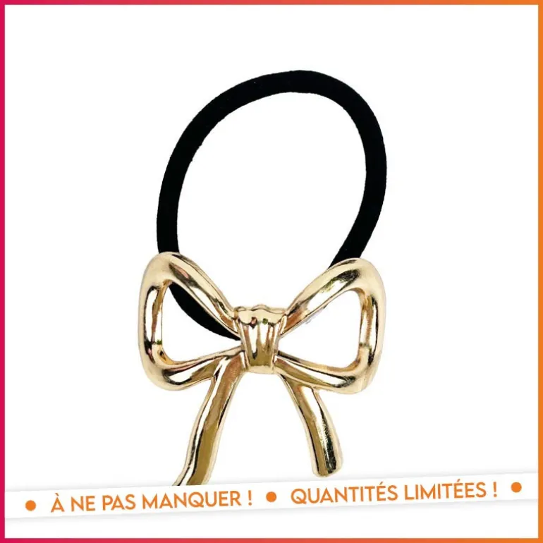 Elastique cheveux noeud gold