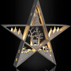 Etoile avec scene en bois