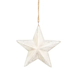 Etoile en bois et doree a suspen