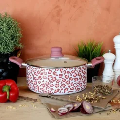 Faitout leopard rose 24cm