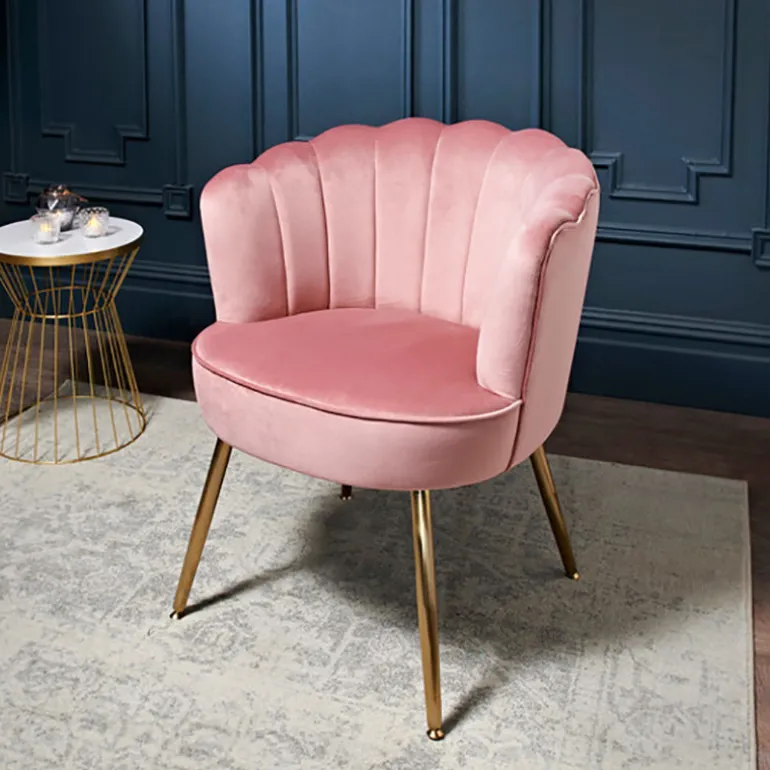 Fauteuil coquille blush