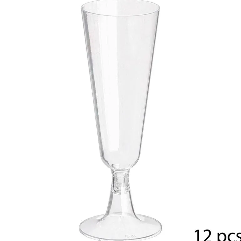 Flute a champagne x12 plastique