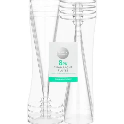 Flutes a champagne x8 plastique