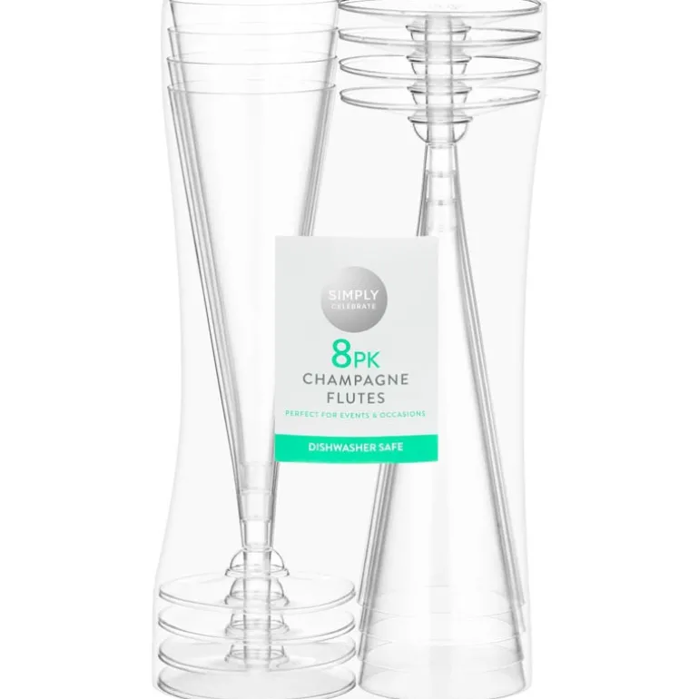 Flutes a champagne x8 plastique