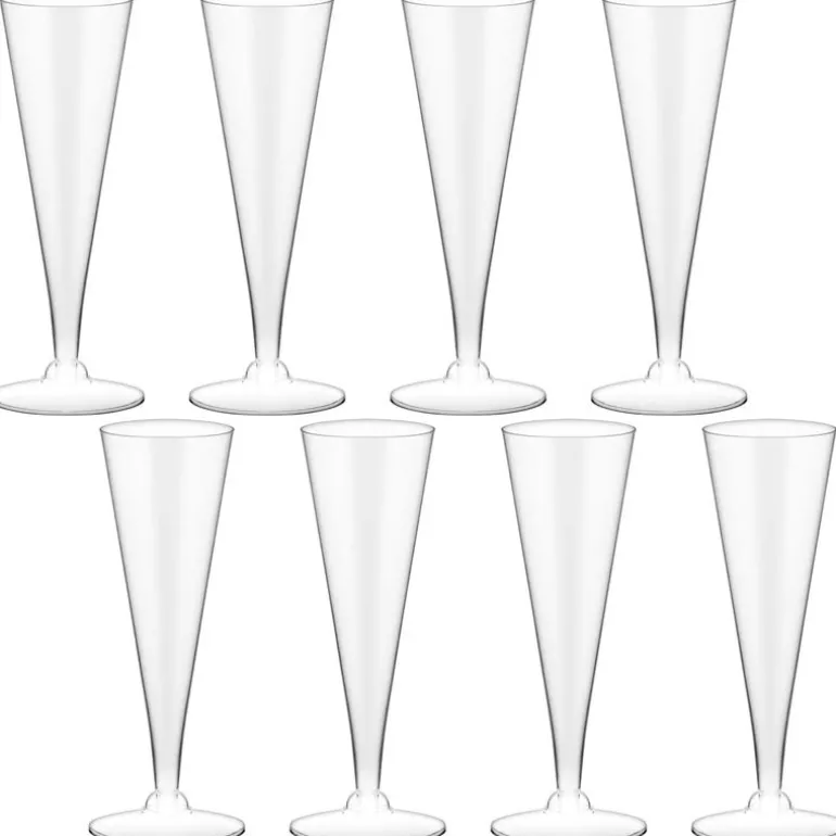 Flutes a champagne x8 plastique