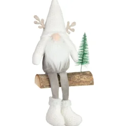Gnome assis sur le bois