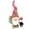 Gnome avec lanterne et sapin