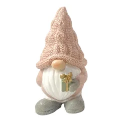 Gnome rose nude avec couronne