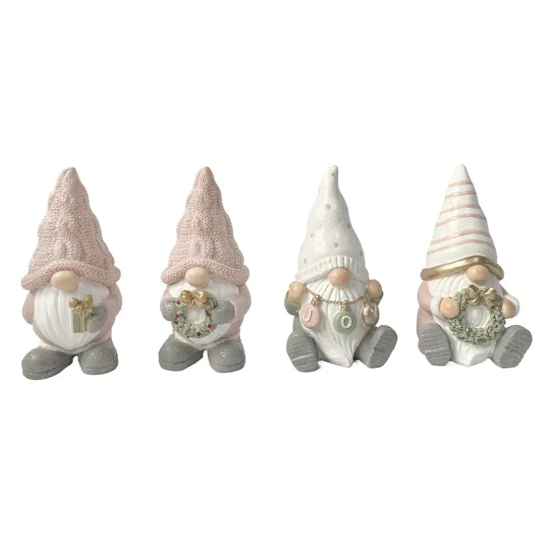 Gnome rose nude avec couronne