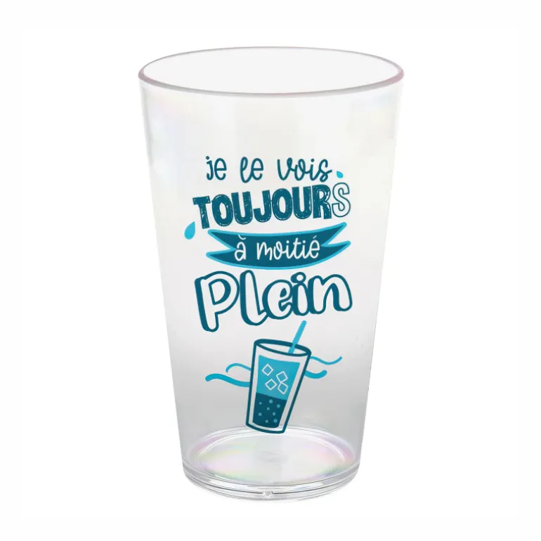 Gobelet ecocup a moitie plein