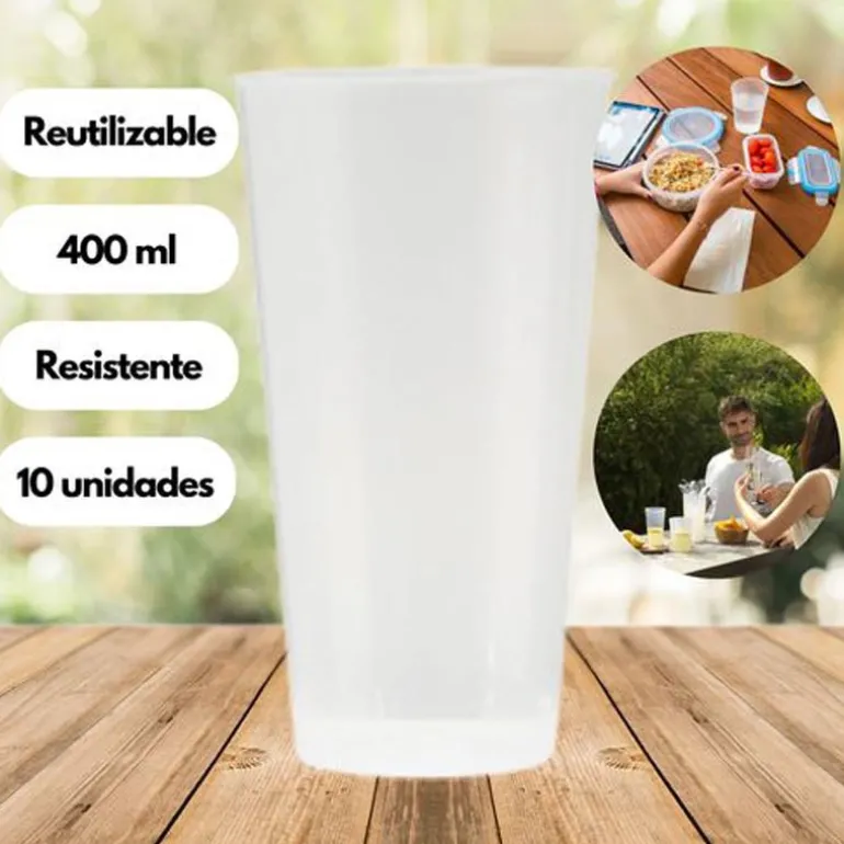 Gobelet 400ml x10 plastique reut