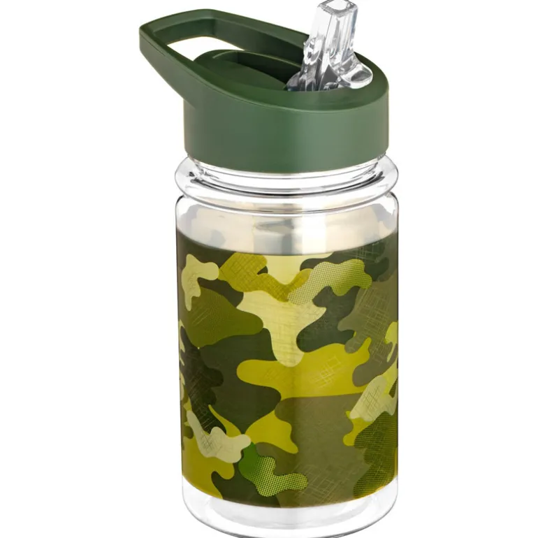 Gourde + paille jungle/dino