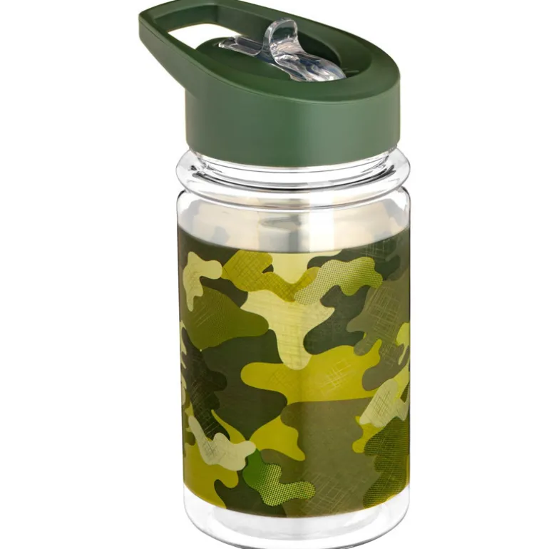 Gourde + paille jungle/dino