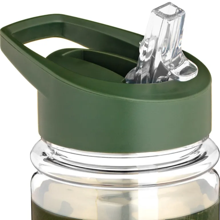 Gourde + paille jungle/dino