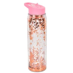 Gourde flip top et paille 0.55l