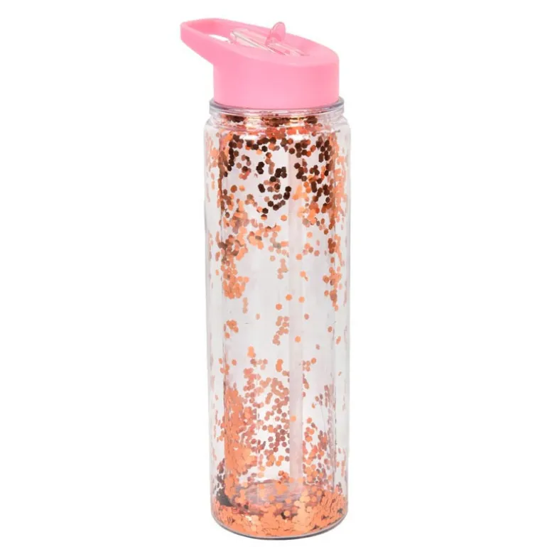 Gourde flip top et paille 0.55l