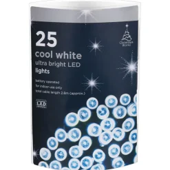 Guirlande 25 led a piles blanc f