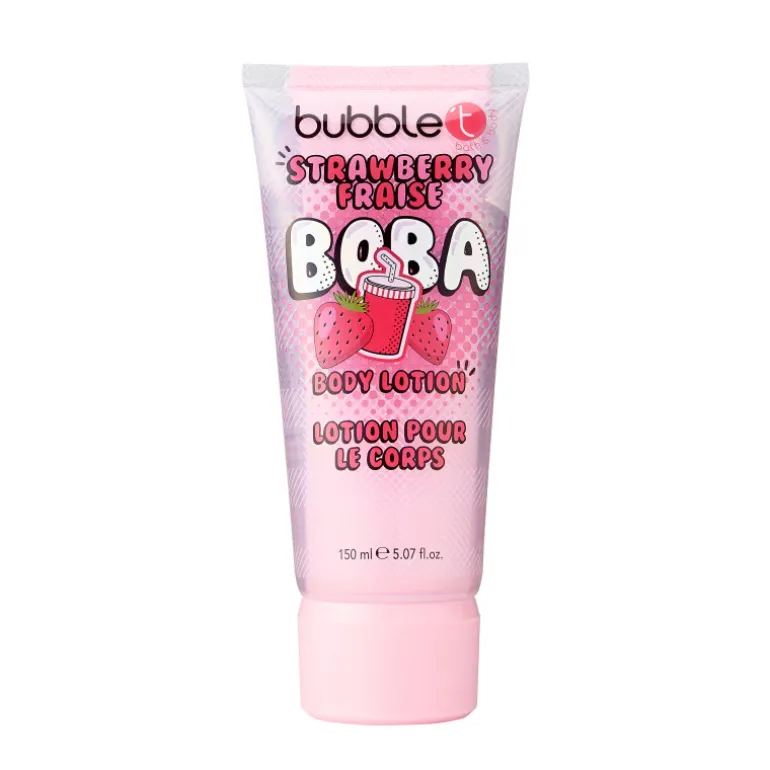 Lait corps avec perles fraise