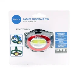Lampe frontale led cob 3w simply