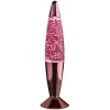 Lampe lave a paillettes roses