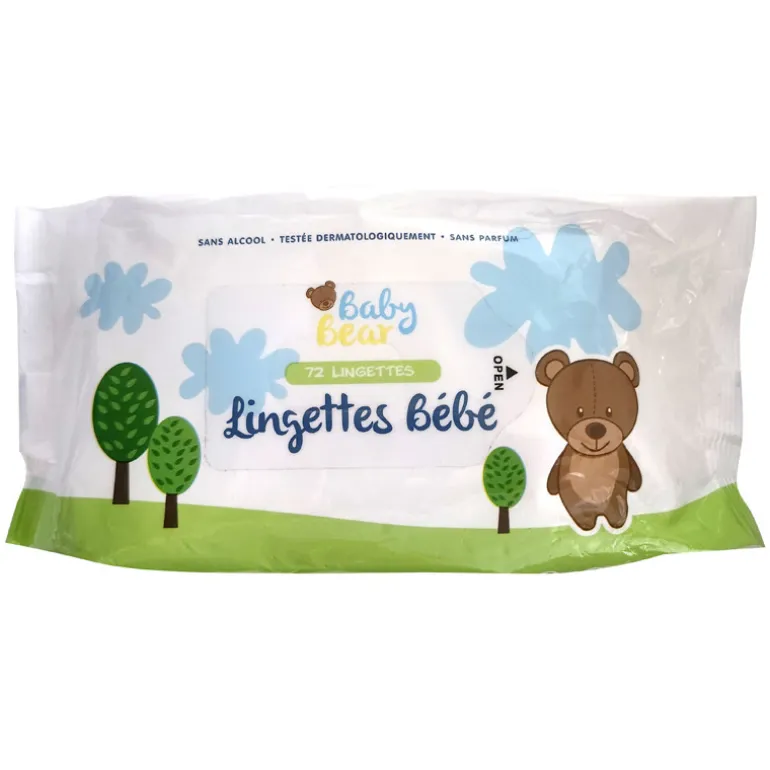 Lingettes bebe sans parfum x72