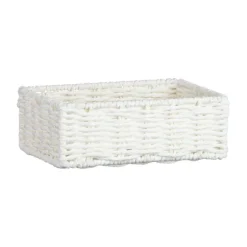 Lot 2 paniers tresses blanc