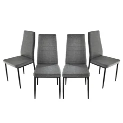 Lot de 4 chaises grises