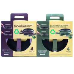 Lot de 2 poeles colorees