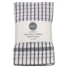 Lot de 3 torchons a carreau gris