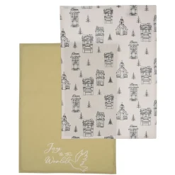 Lot de 2 torchons motifs nordic