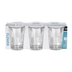 Lot de 6 verres bas flower 200ml