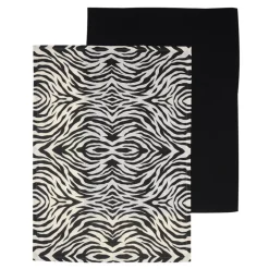 Lot de deux torchons zebre