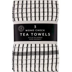 Lot x3 torchons carreaux ass