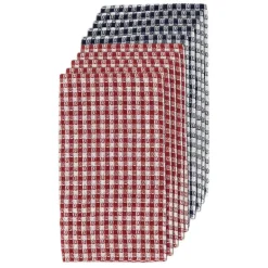 Lot x10 torchons petits carreaux