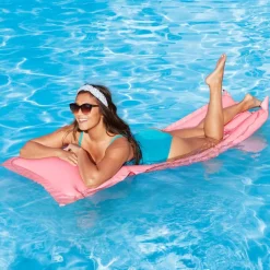 Matelas gonflable rose