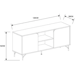 Meuble television creme