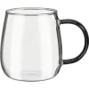 Mug en verre fond damier