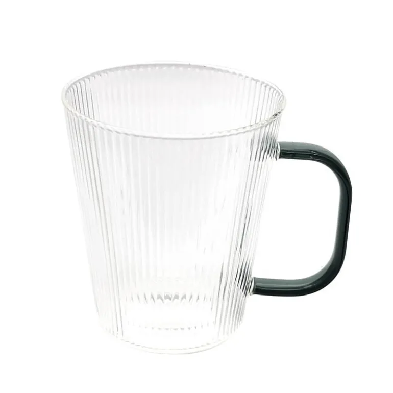 Mug strie transparent hanse jaun