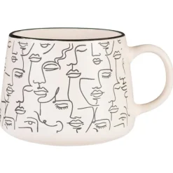 Mug visage noir/blanc 500ml
