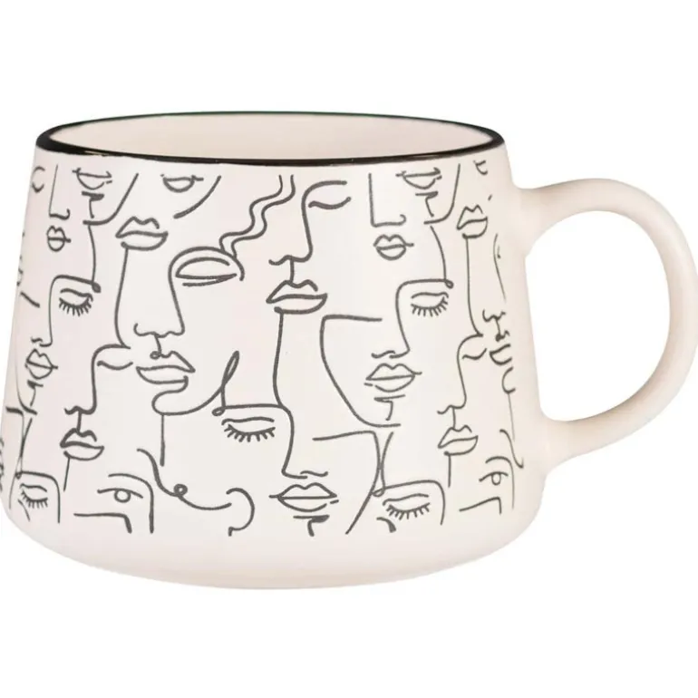 Mug visage noir/blanc 500ml