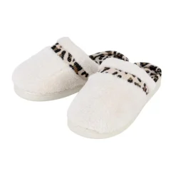 Mule bouclette et leopard femme