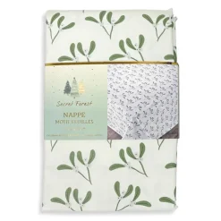 Nappe imprime feuillage 132x230