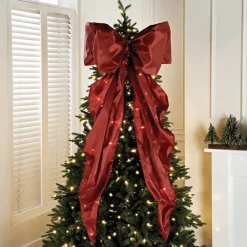 Noeud xl rouge satin