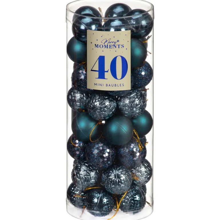 Pack de 40 mini boules 30mm bleu