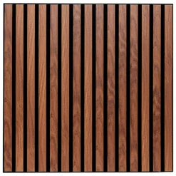 Panneau deco tasseaux bois fonce