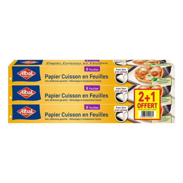 Papier cuisson 8 feuilles x3