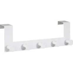 Patere de porte 5 boules blanc