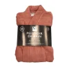 Peignoir s/m rose velours epong