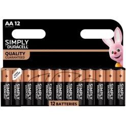 Pile simply duracell aa x12